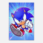 Vibrant Sonic Wall Canvas featuring Sonic the Hedgehog in action, perfect for adding color and energy to any room.