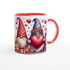Adorable Gnome Valentines Day Mug with heart design, perfect gift for loved ones.