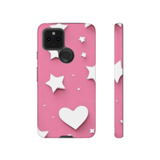 cute Hearts and stars Google Pixel Phone Case Designed By Littlebitz 