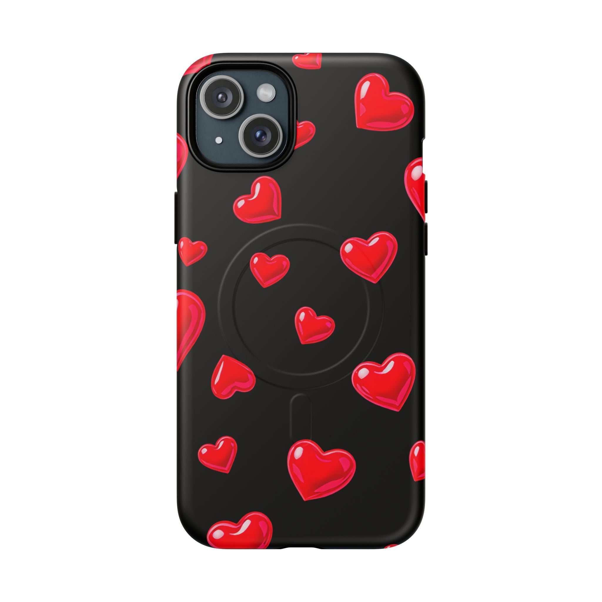 Black Hearts iPhone Magsafe Phone Case