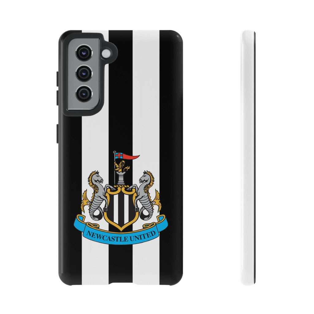 Newcastle United Magnetic Samsung phone case with black and white team colors and dual layer protection
