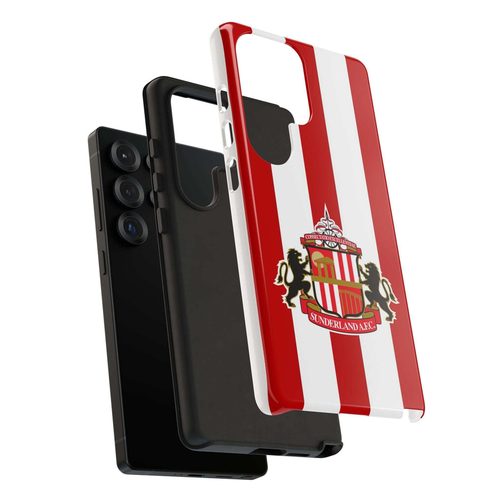 Sunderland FC themed Samsung phone case with magnetic protection and dual-layer design