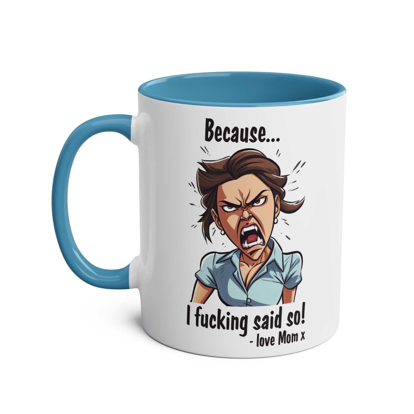 Cheeky Rude Ceramic Two Tone Mug with playful design, glossy finish, and sublimation printing.