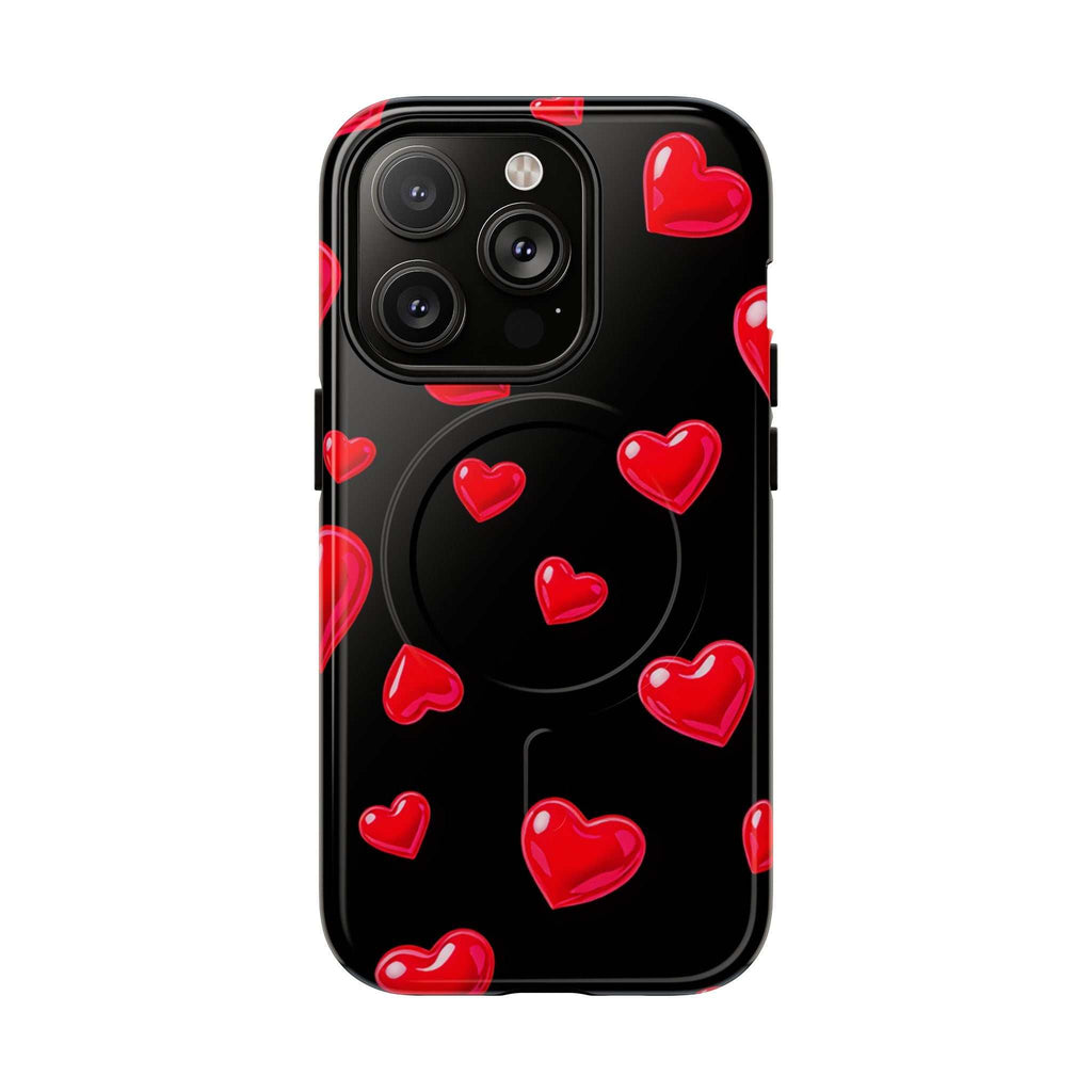 Black Hearts iPhone Magsafe Phone Case