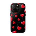 Black Hearts iPhone Magsafe Phone Case