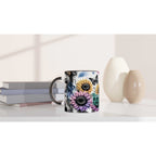 I'm Not Perfect motivational coffee mug with vibrant design and sublimation printed quote, 11oz ceramic, two-tone, glossy finish.