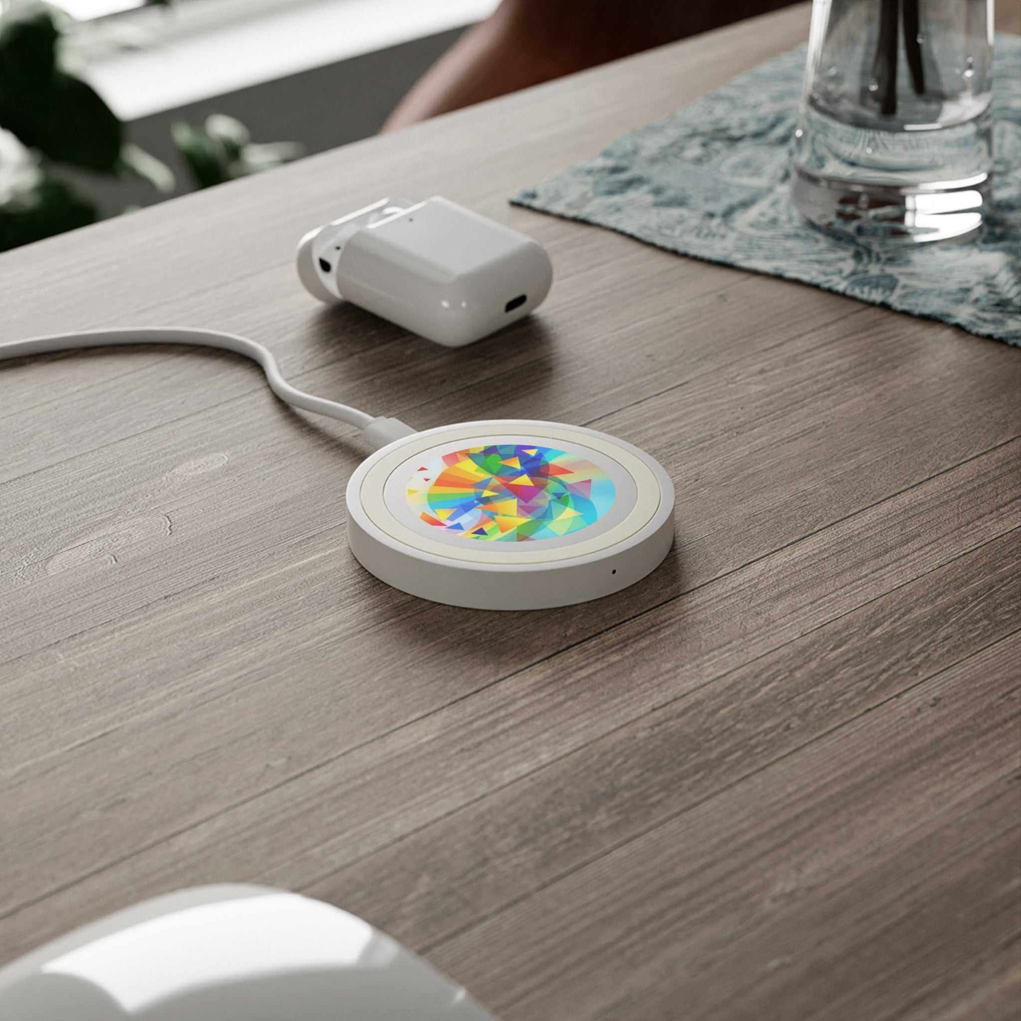 Geometric Pride Design Wireless Charging Pad