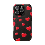 Black Hearts iPhone Magsafe Phone Case