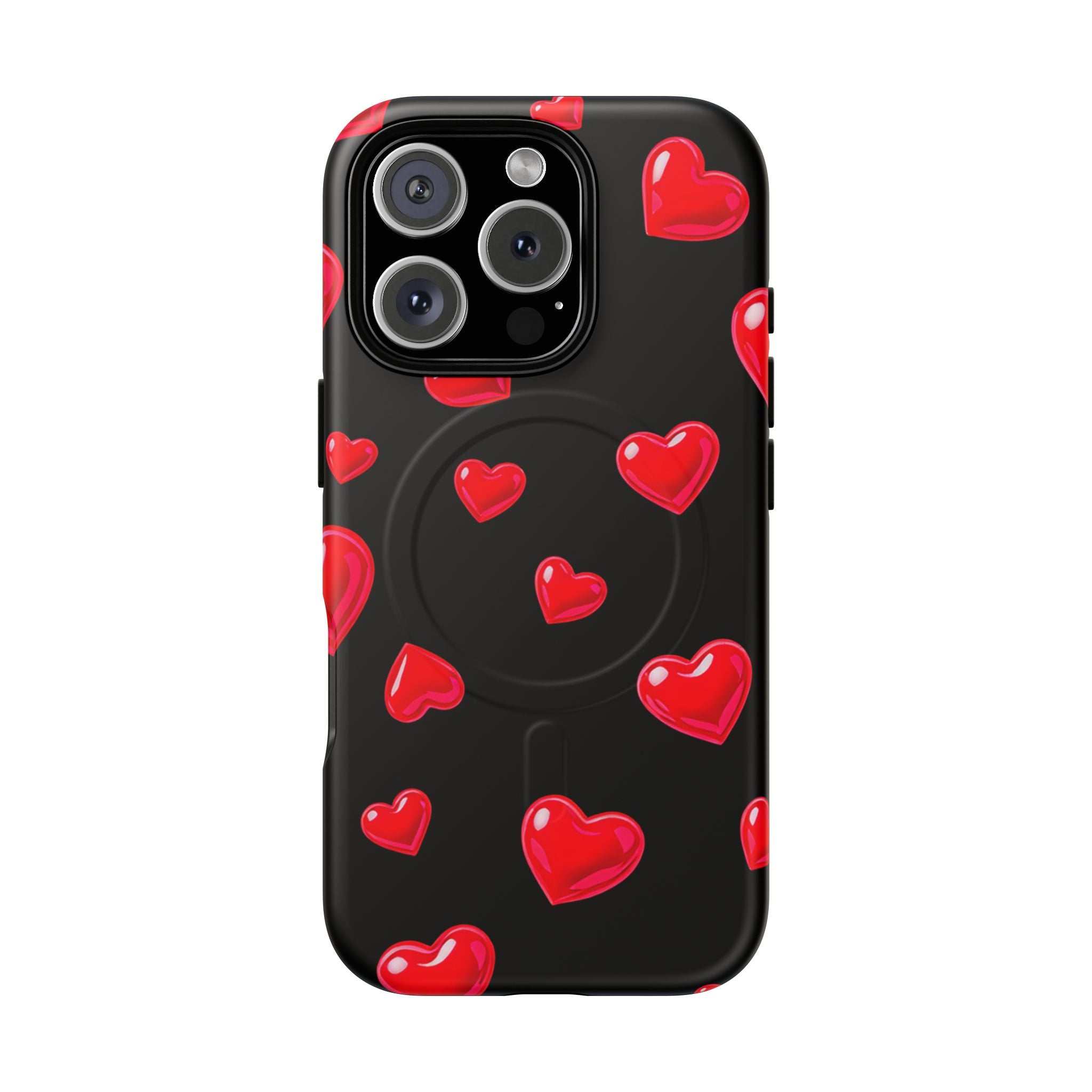 Black Hearts iPhone Magsafe Phone Case