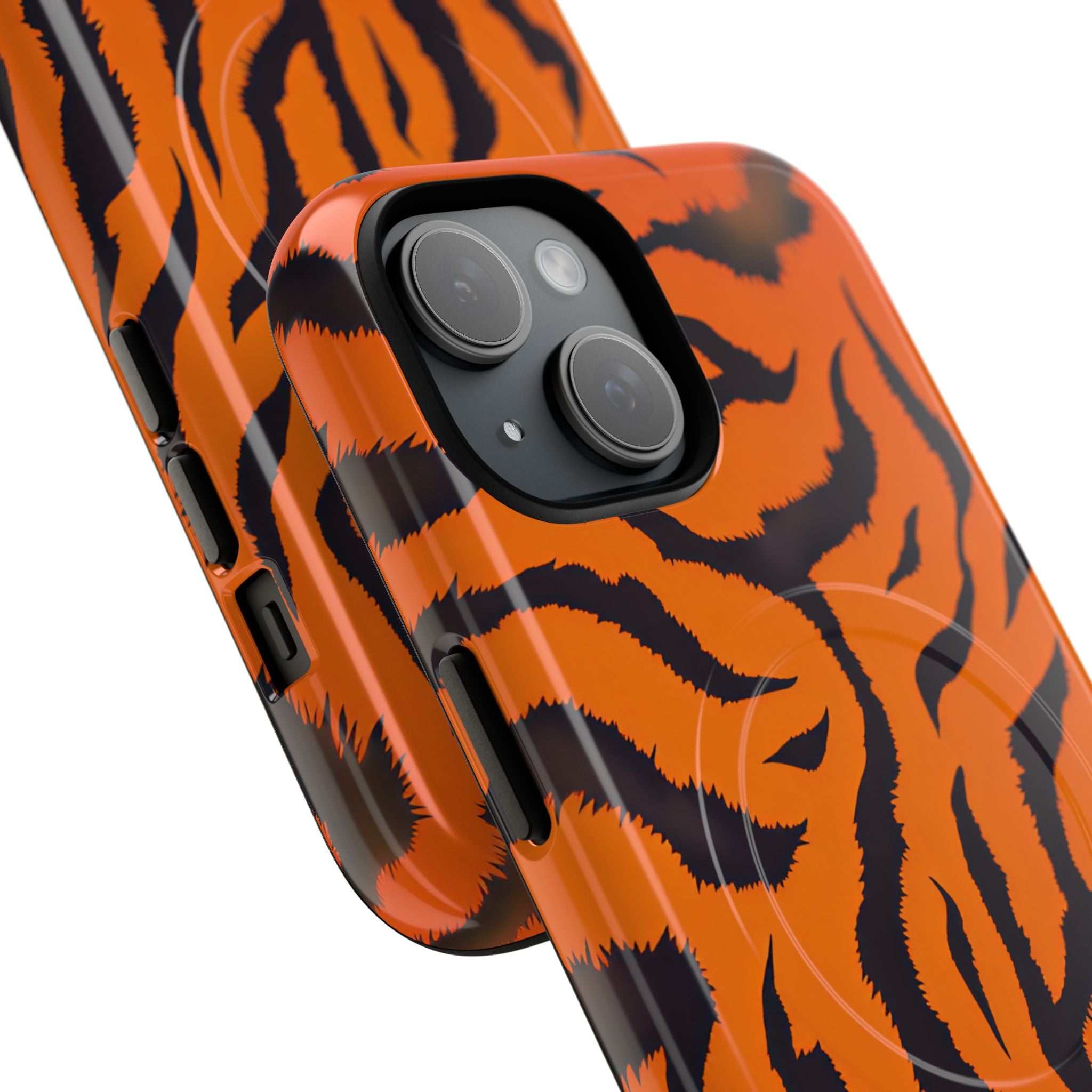 Orange Tiger Print iPhone Magsafe Phone Case