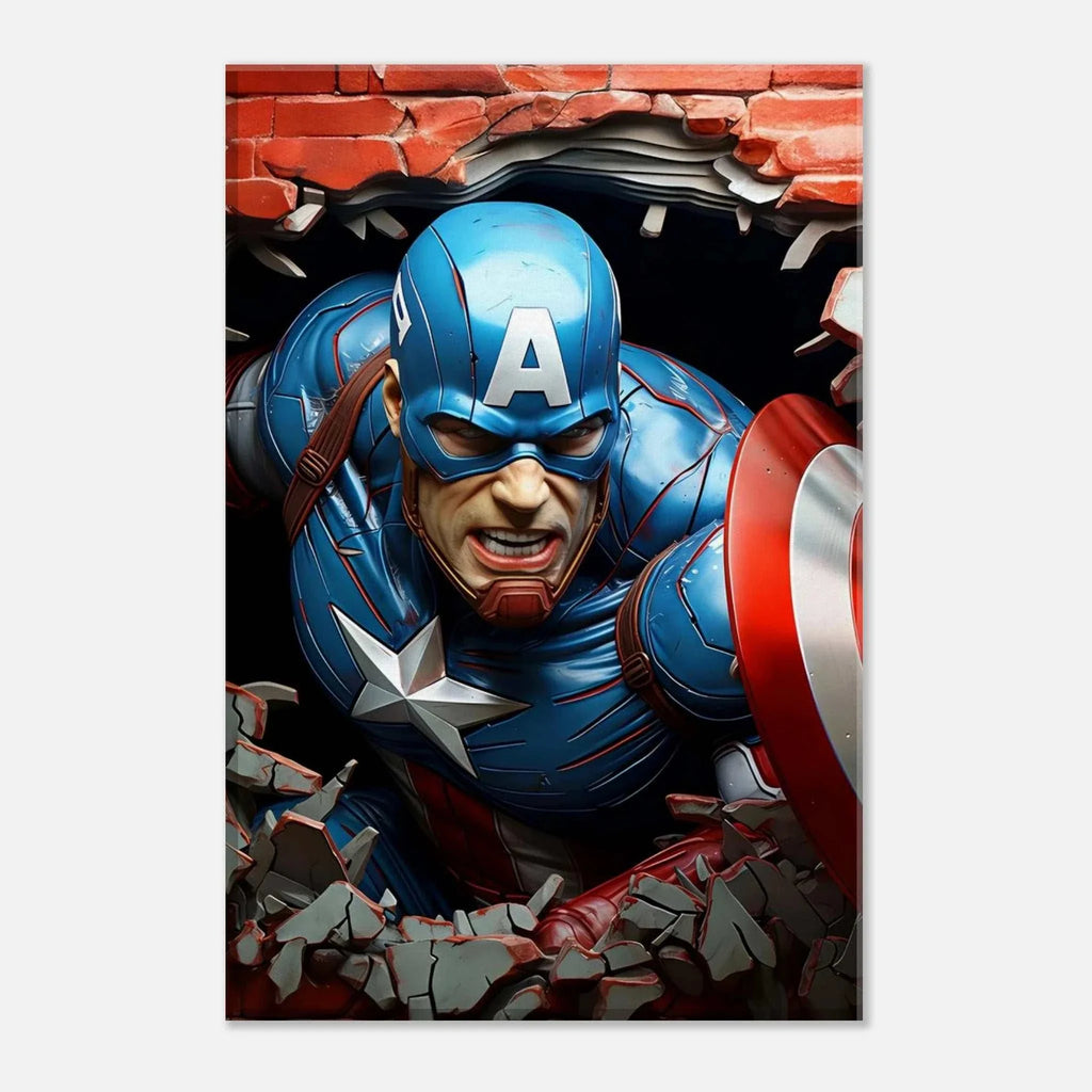 Captain America Wall Canvas featuring bold superhero artwork.