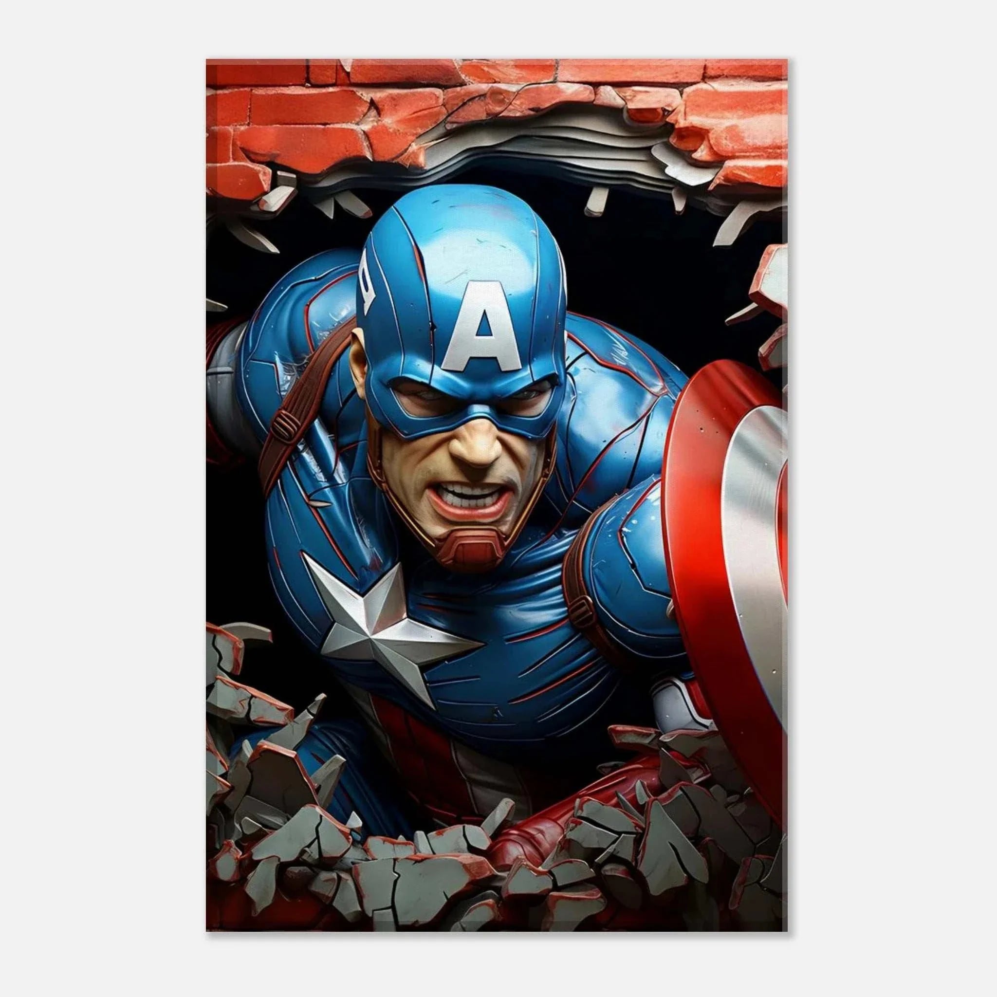 Captain America Wall Canvas featuring bold superhero artwork.