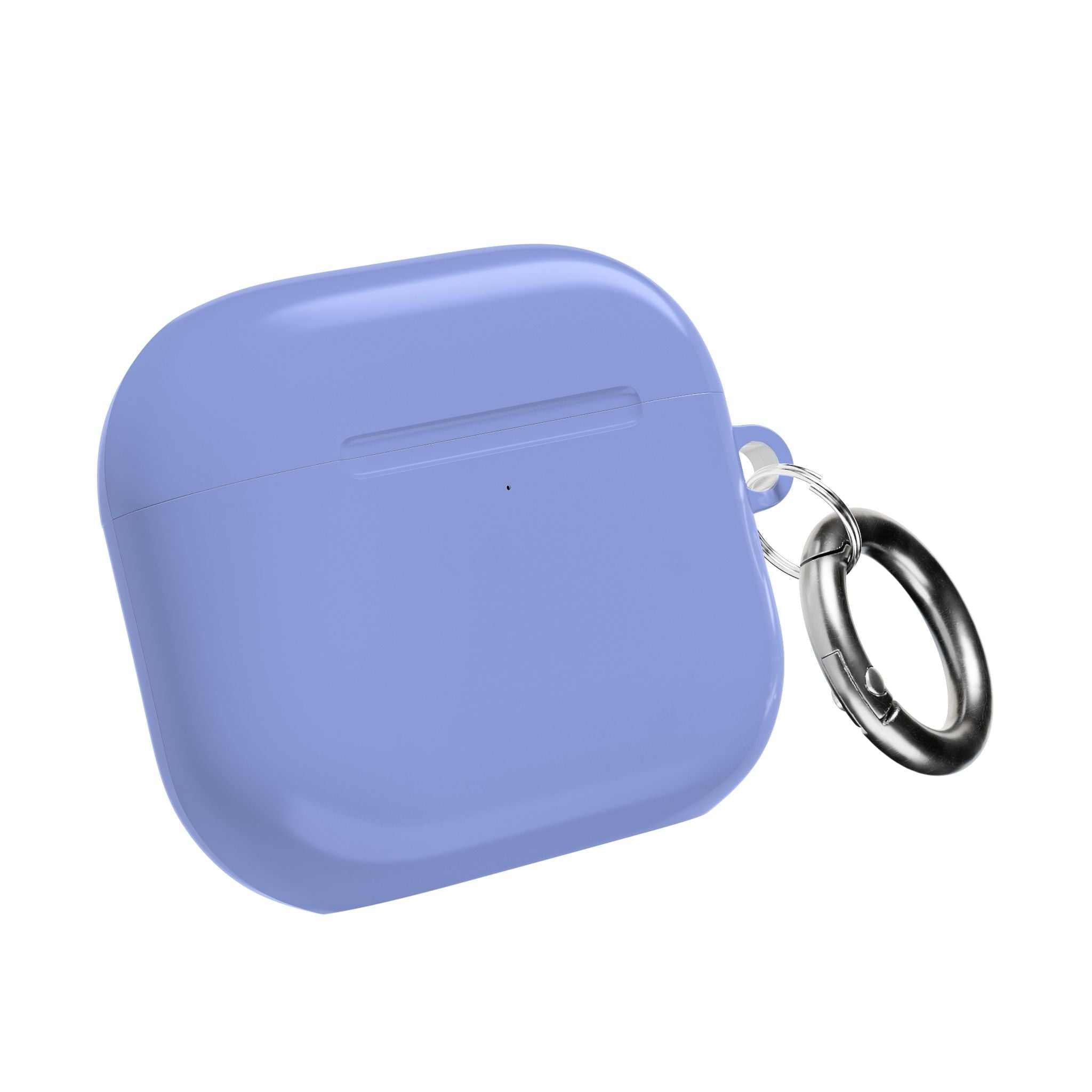Sky blue hard shell protective case for AirPods and AirPods Pro with keyring and glossy finish