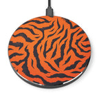 Orange Tiger Print Design Wireless Charger