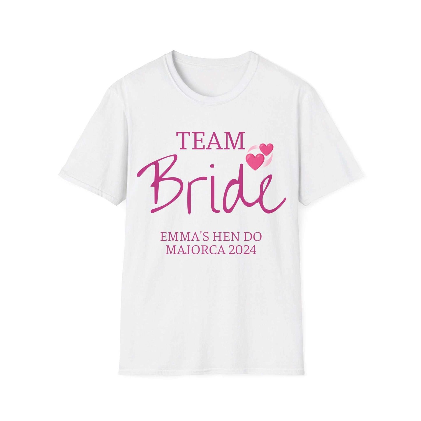 Team Bride Cotton Tee in white designed by Littlebitz 