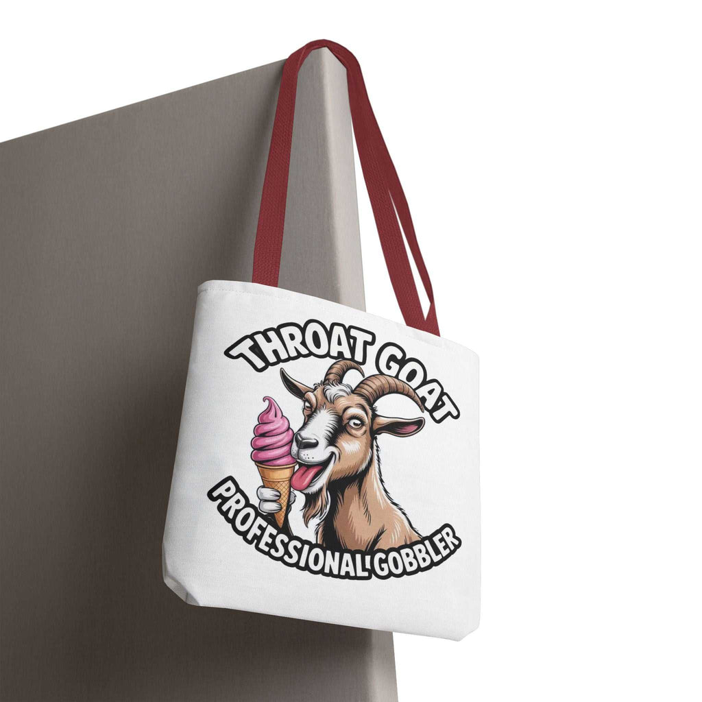 Cheeky Professional Gobbler Funny Tote Bag with durable spun polyester and colorful handles