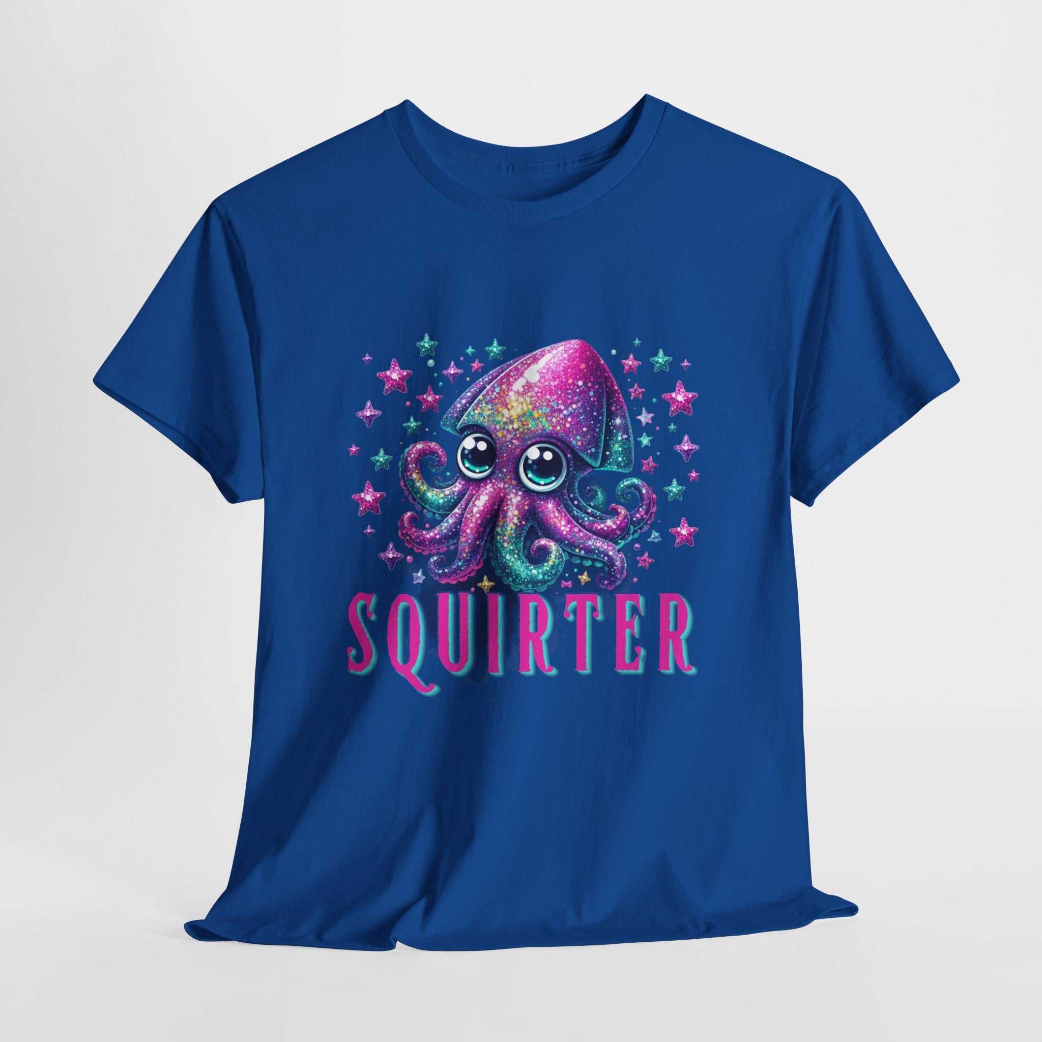 Squirter Fun Squid T-Shirt with cheeky squid design on soft cotton fabric