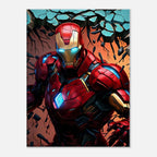 Ironman Wall Canvas featuring bold artwork of the iconic superhero breaking through a wall, ideal for fans seeking adventure and style.
