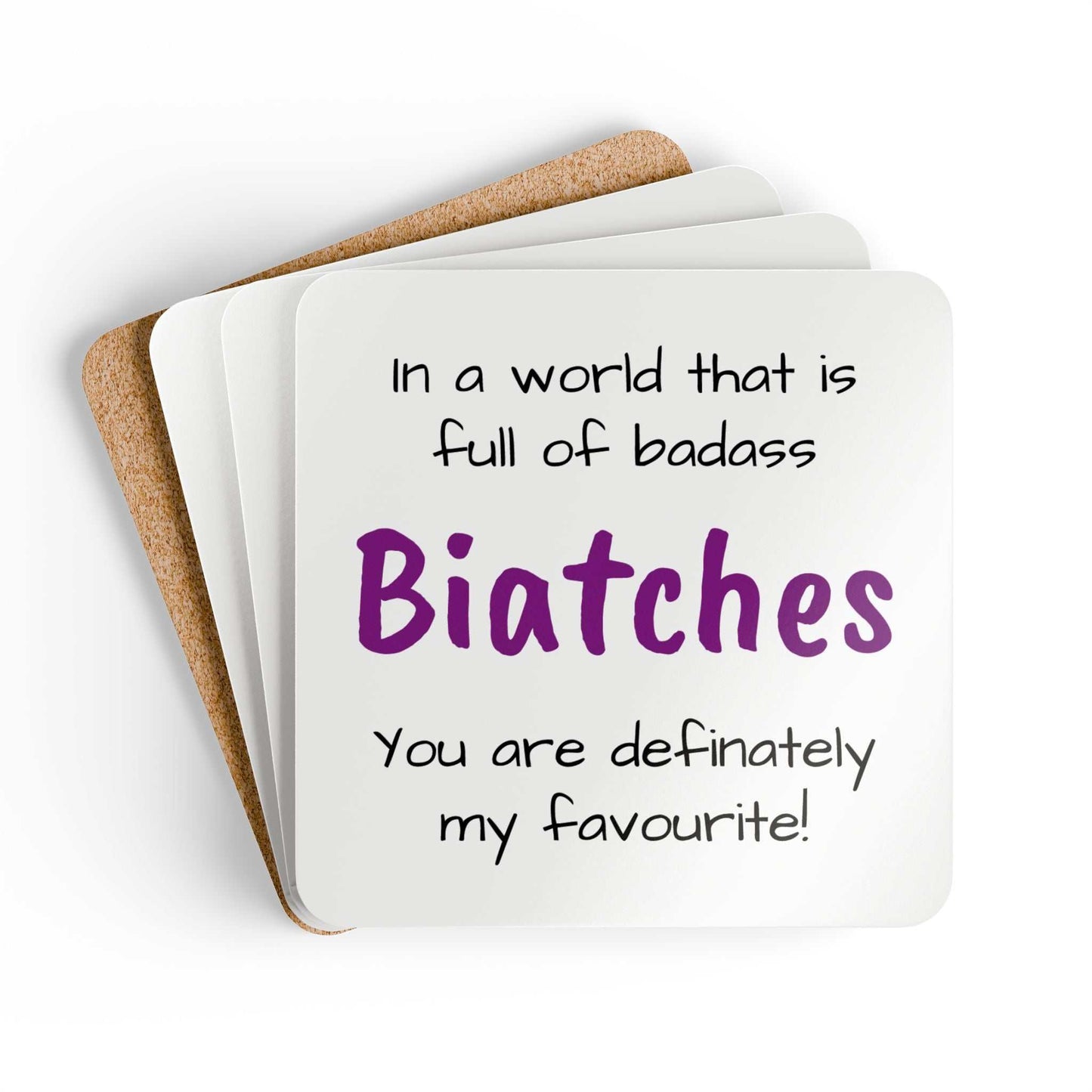 badass biatches coaster set designed by Littlebitz