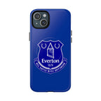 Everton Fc Magsafe iPhone case in royal blue with club crest, dual-layer protection and MagSafe compatibility