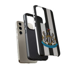 Newcastle United Magnetic Samsung phone case with black and white team colors and protective dual-layer design