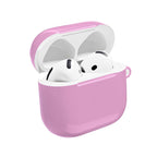 Dusky pink hard shell protective case for Apple AirPods and AirPods Pro with glossy finish and wireless charging compatibility