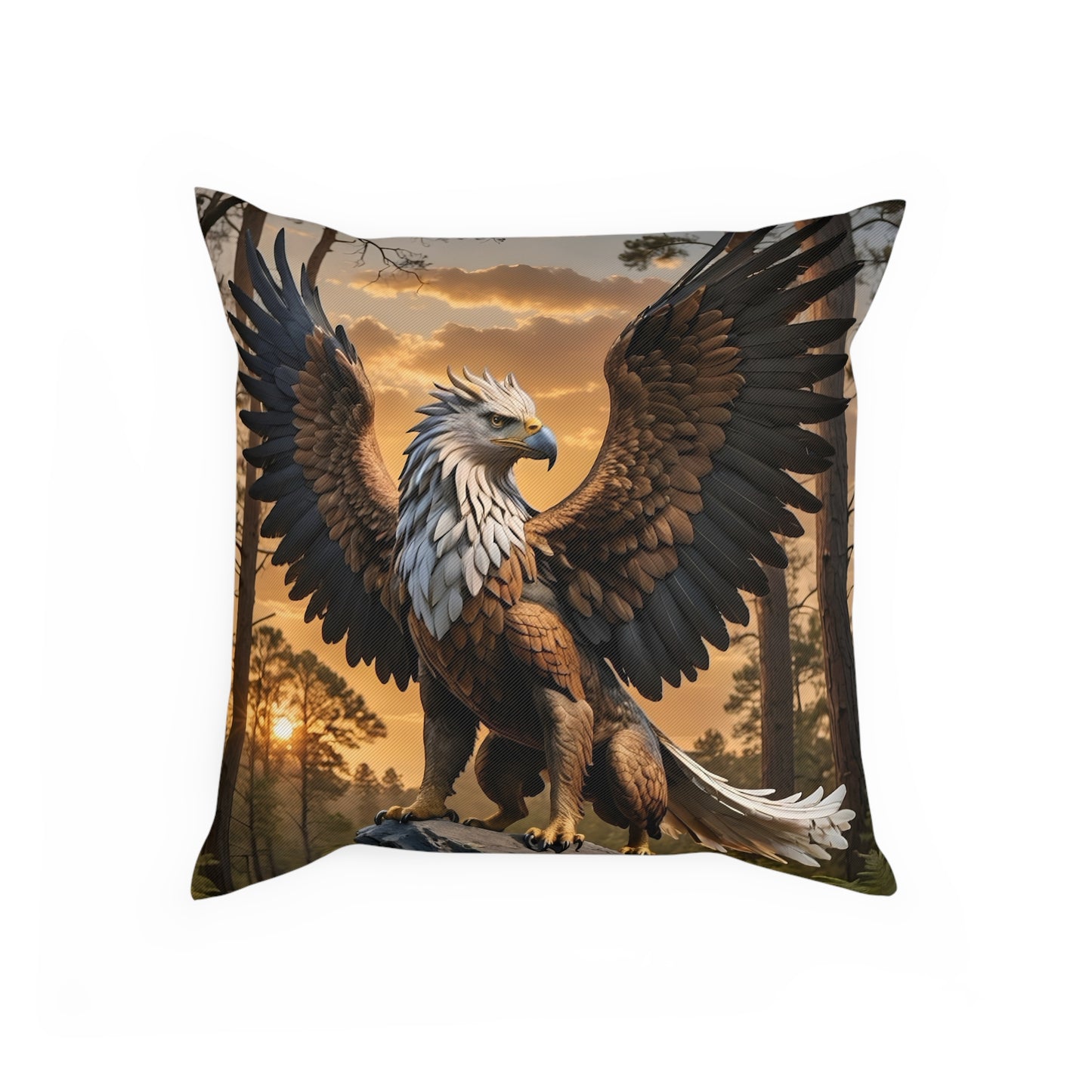 Mythical Grifin Cotton Drill Square Cushion