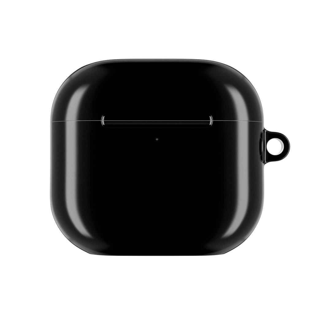 Black AirPods/Pro Protective Case with durable hard shell and glossy finish
