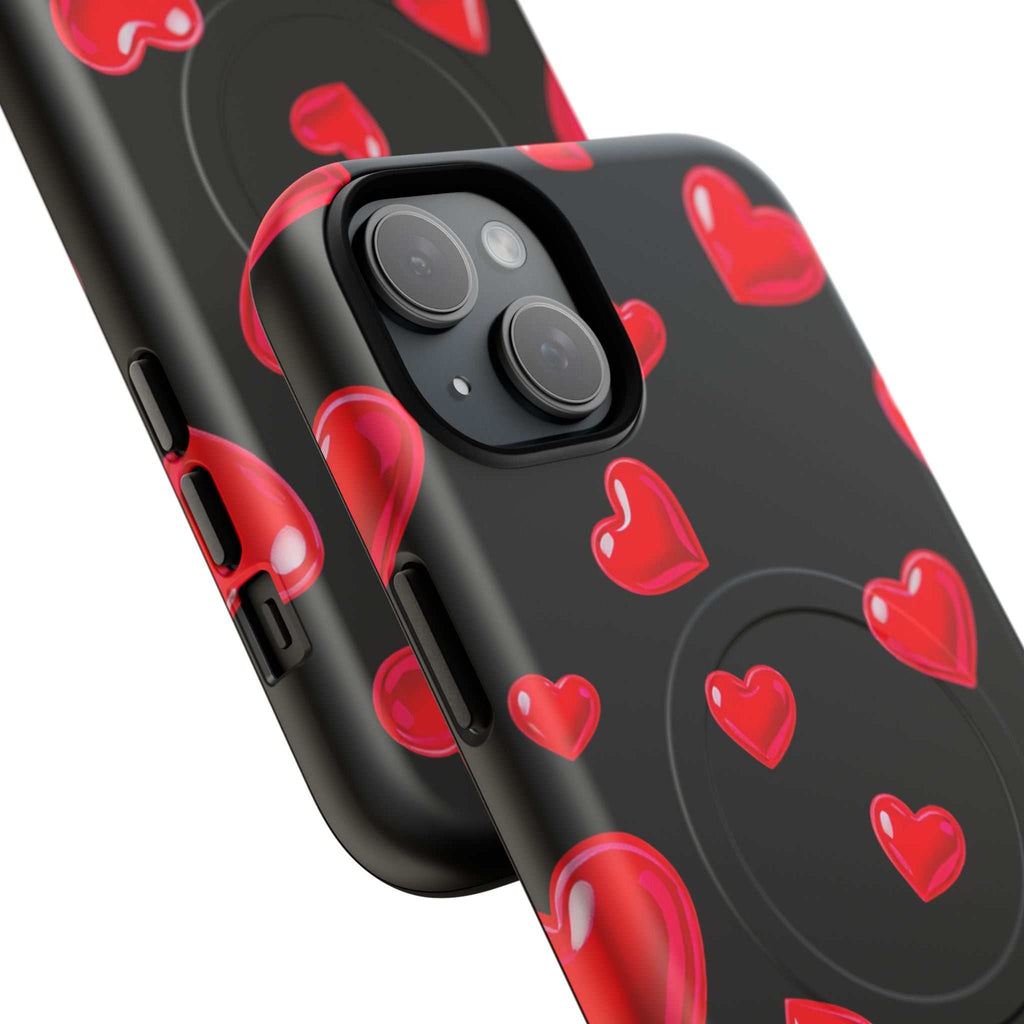 Black Hearts iPhone Magsafe Phone Case