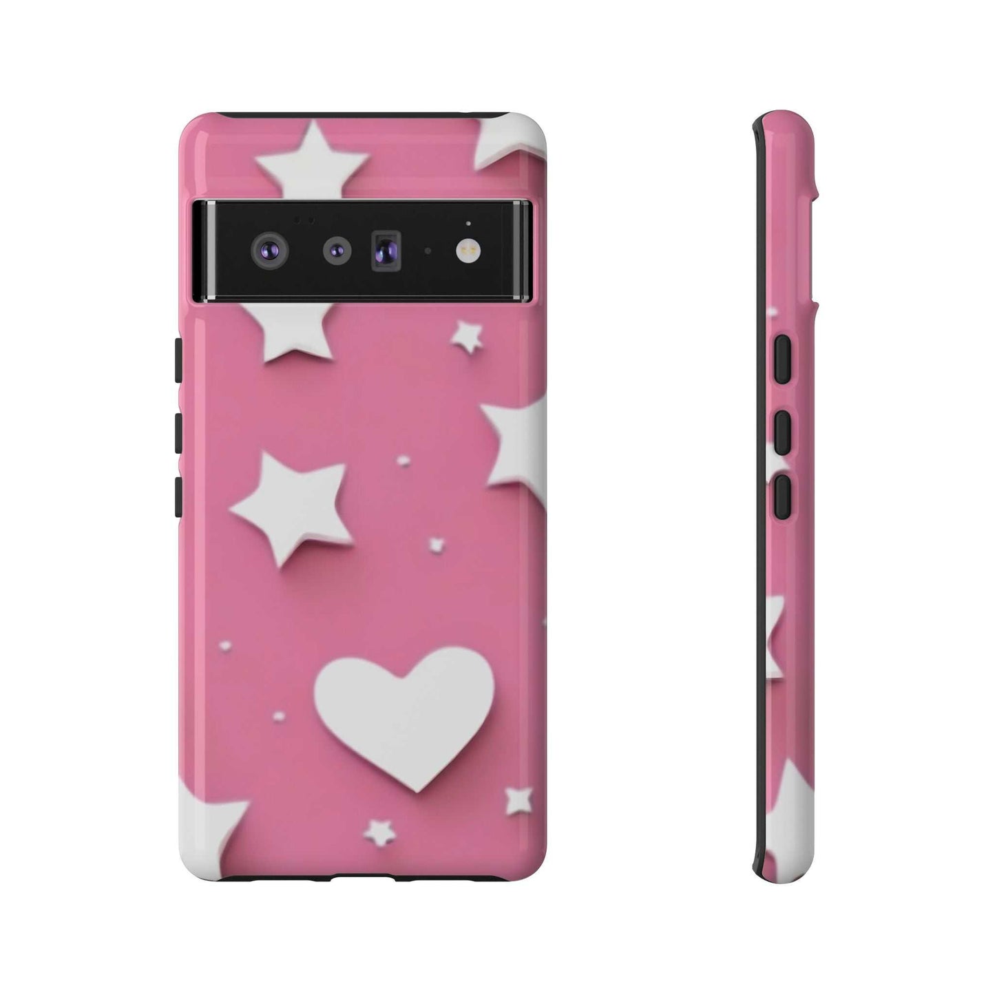 cute Hearts and stars Google Pixel Phone Case Designed By Littlebitz 