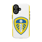 Leeds Utd MagSafe iPhone Case with club crest, dual-layer protection, and MagSafe compatibility