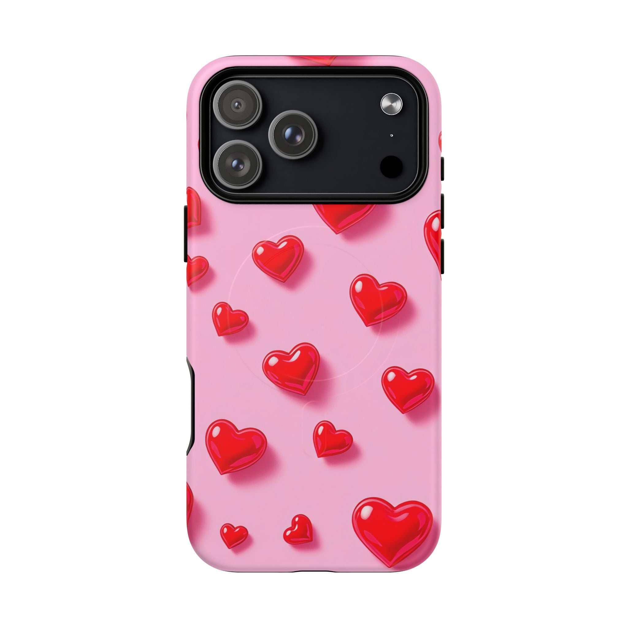 Pink Hearts iPhone Magsafe Phone Case