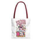 Fun Unicorn Travel Tote Bag with cheeky design and colorful handles for everyday use