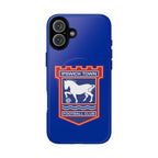 Ipswich Town MagSafe iPhone case with blue design and football club crest, dual-layer durable protective cover.