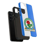 Blackburn Rovers Magnetic Samsung phone case with blue and white colors and dual-layer protection