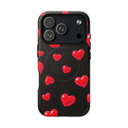 Black Hearts iPhone Magsafe Phone Case