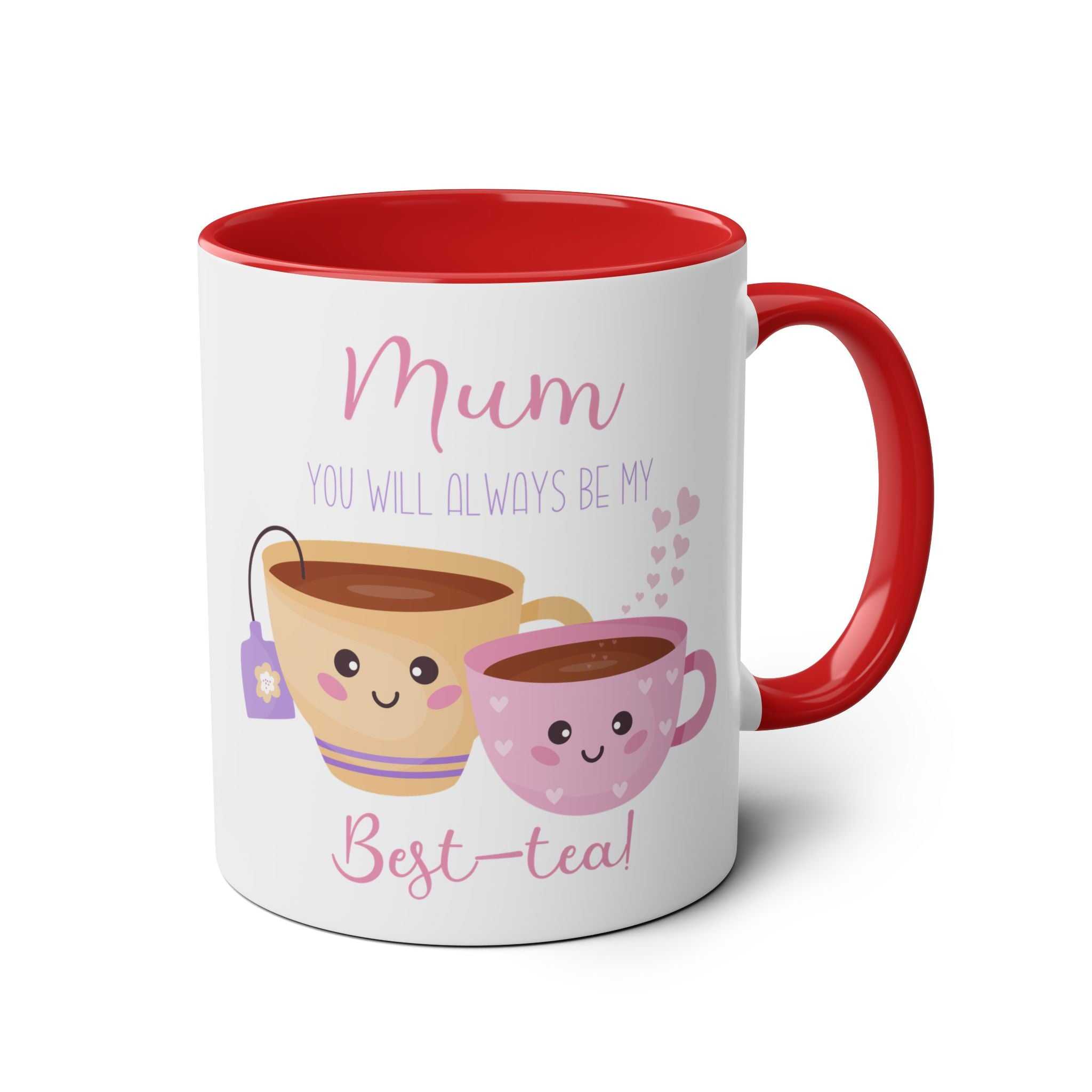 Best Tea Mum Ever Mother's Day mug with cute teacup design, perfect gift for Mom.
