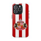 Sunderland FC MagSafe iPhone case with red and white colors and official-inspired crest