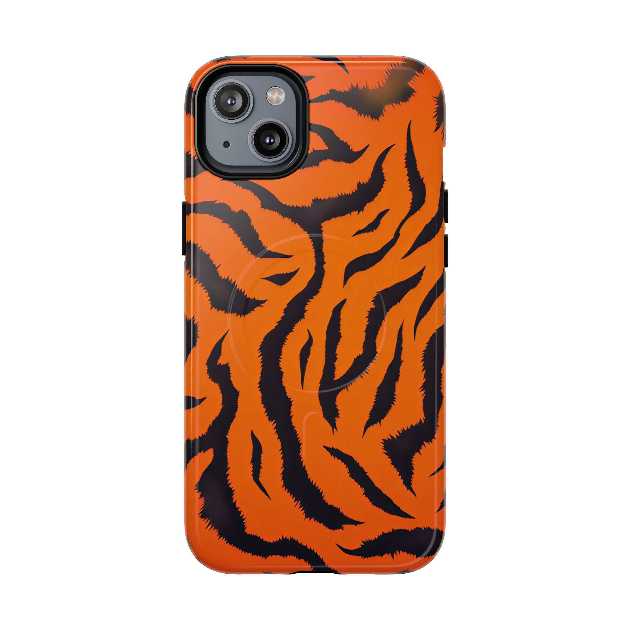 Orange Tiger Print iPhone Magsafe Phone Case