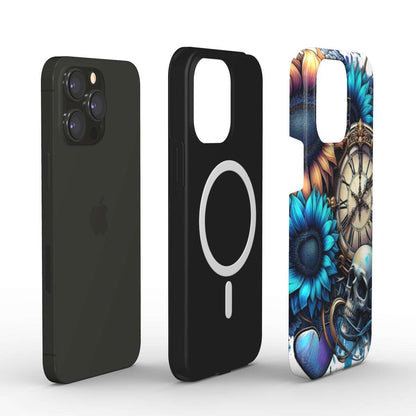 MagSafe Tough iPhone Case with dual-layer design and unique print for ultimate protection and wireless charging support.