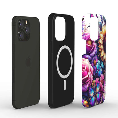 MagSafe Tough iPhone Case with dual-layer protection and vibrant floral design.