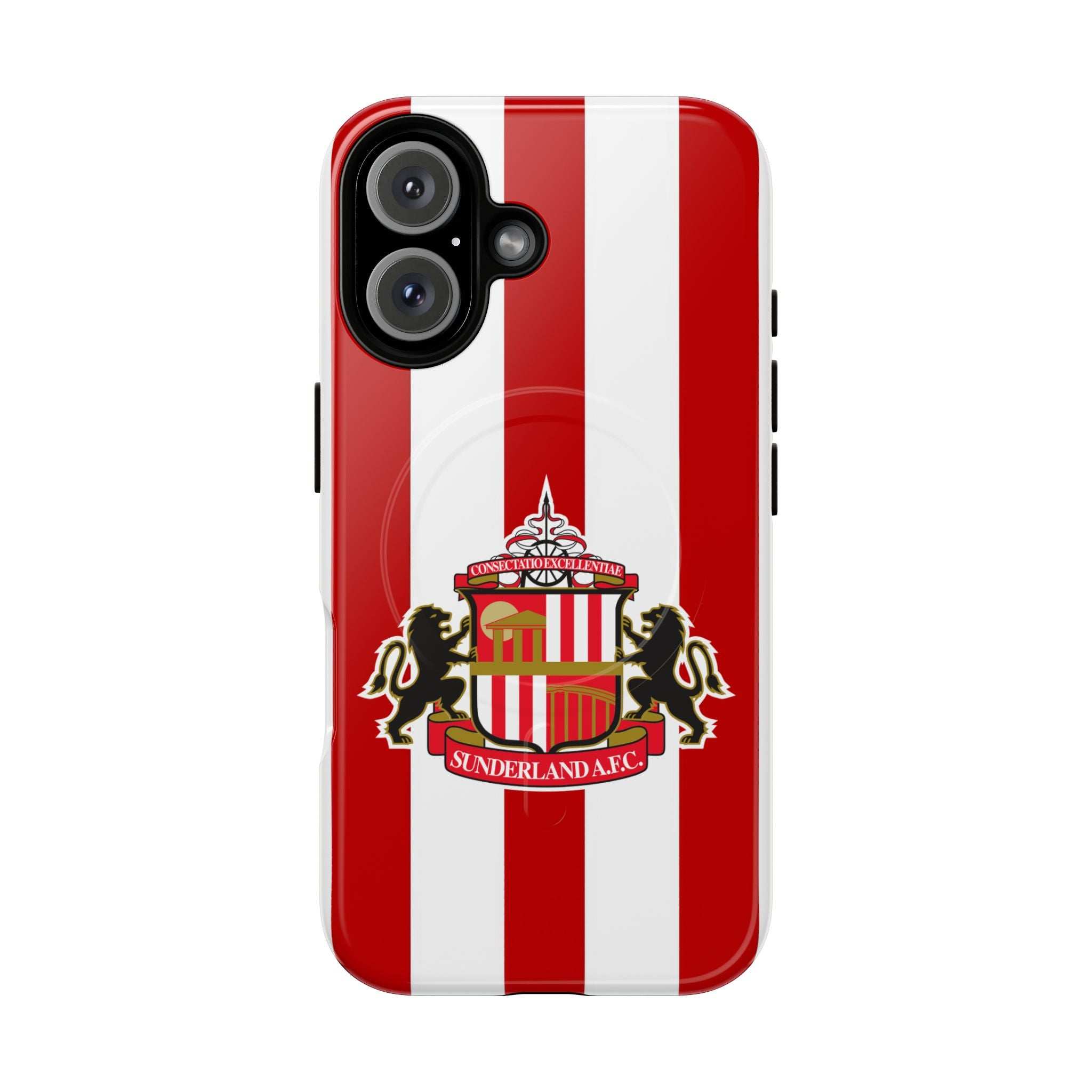 Sunderland FC MagSafe iPhone case with red and white colors and official-inspired crest