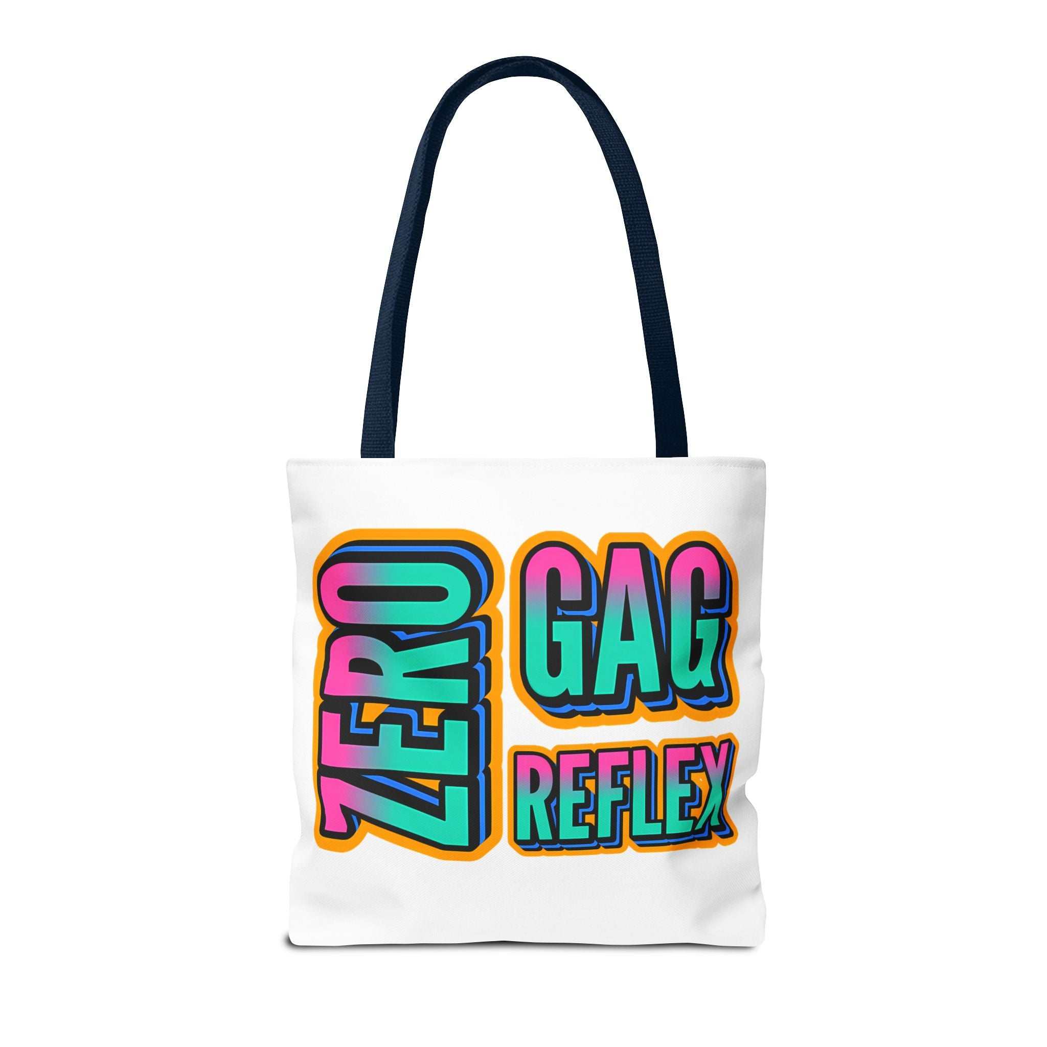 Zero Gag Reflex Tote Bag with cheeky design, durable spun polyester, available in 3 sizes and multiple handle colors