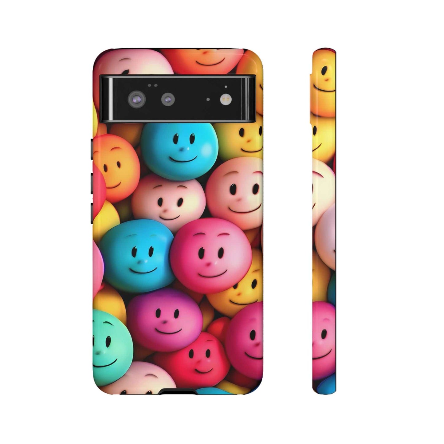 Fun Smiley Faces Google Pixel Phone Case designed by littlebitz