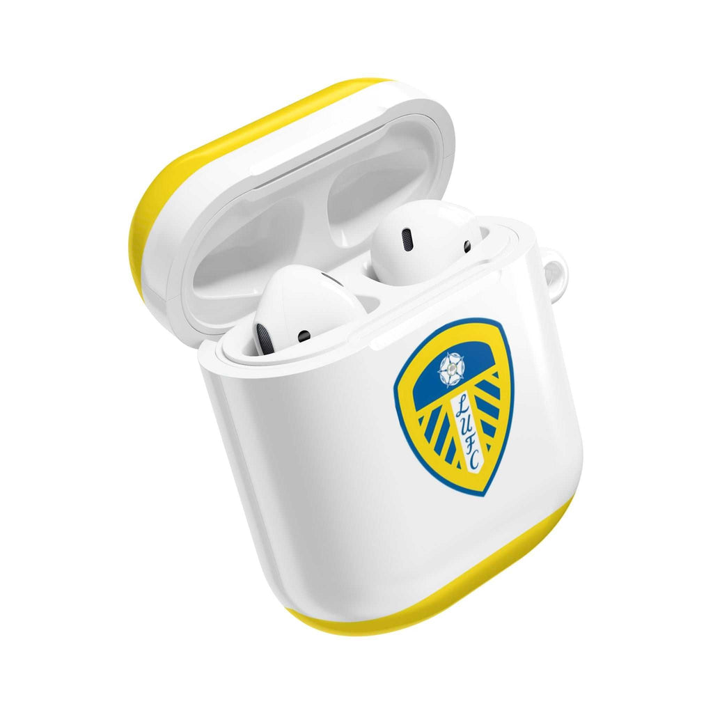 Leeds Utd FC AirPods protective case with club crest and yellow accents for AirPods and AirPods Pro
