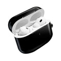 Black AirPods Pro protective case with glossy hard shell for scratch and bump resistance