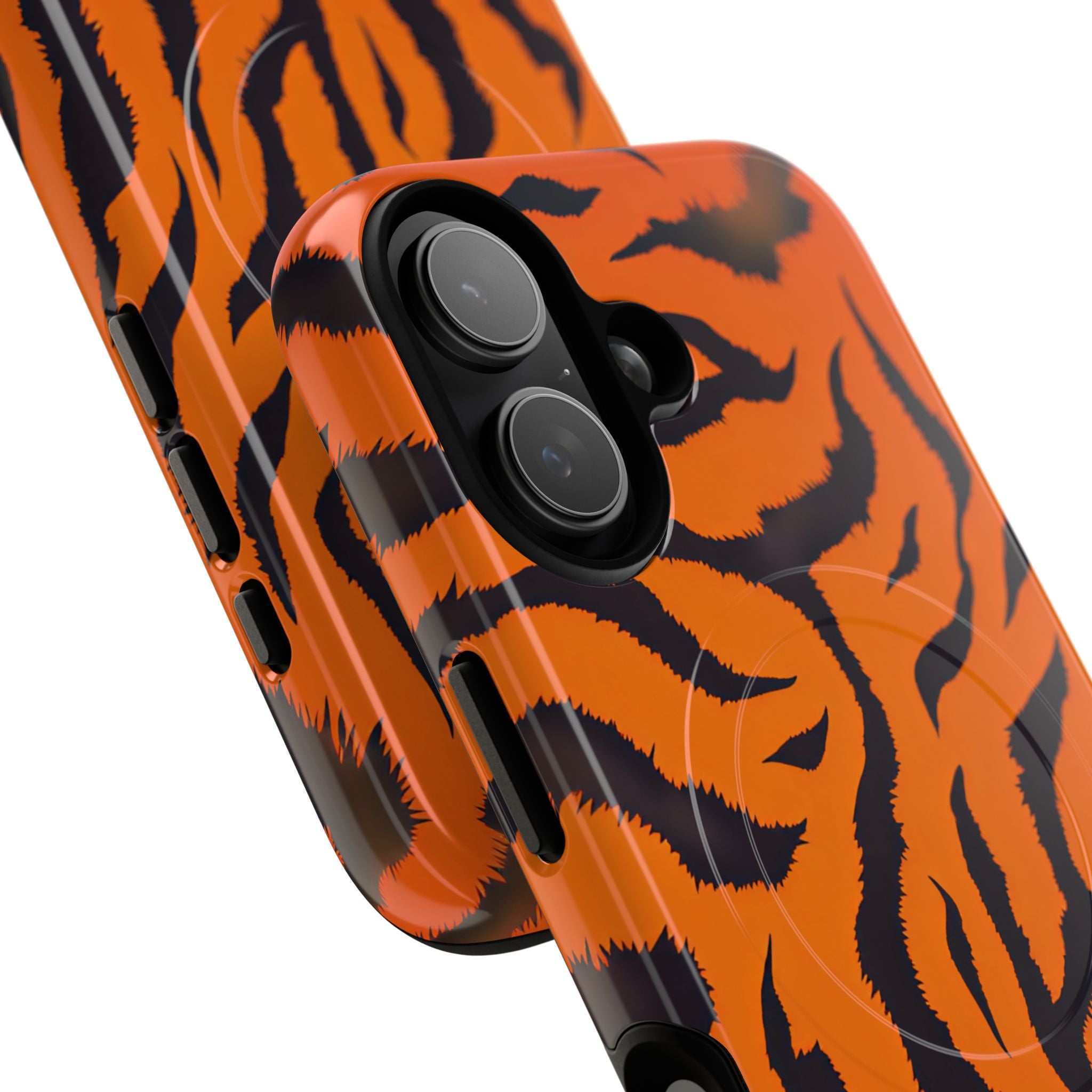 Orange Tiger Print iPhone Magsafe Phone Case