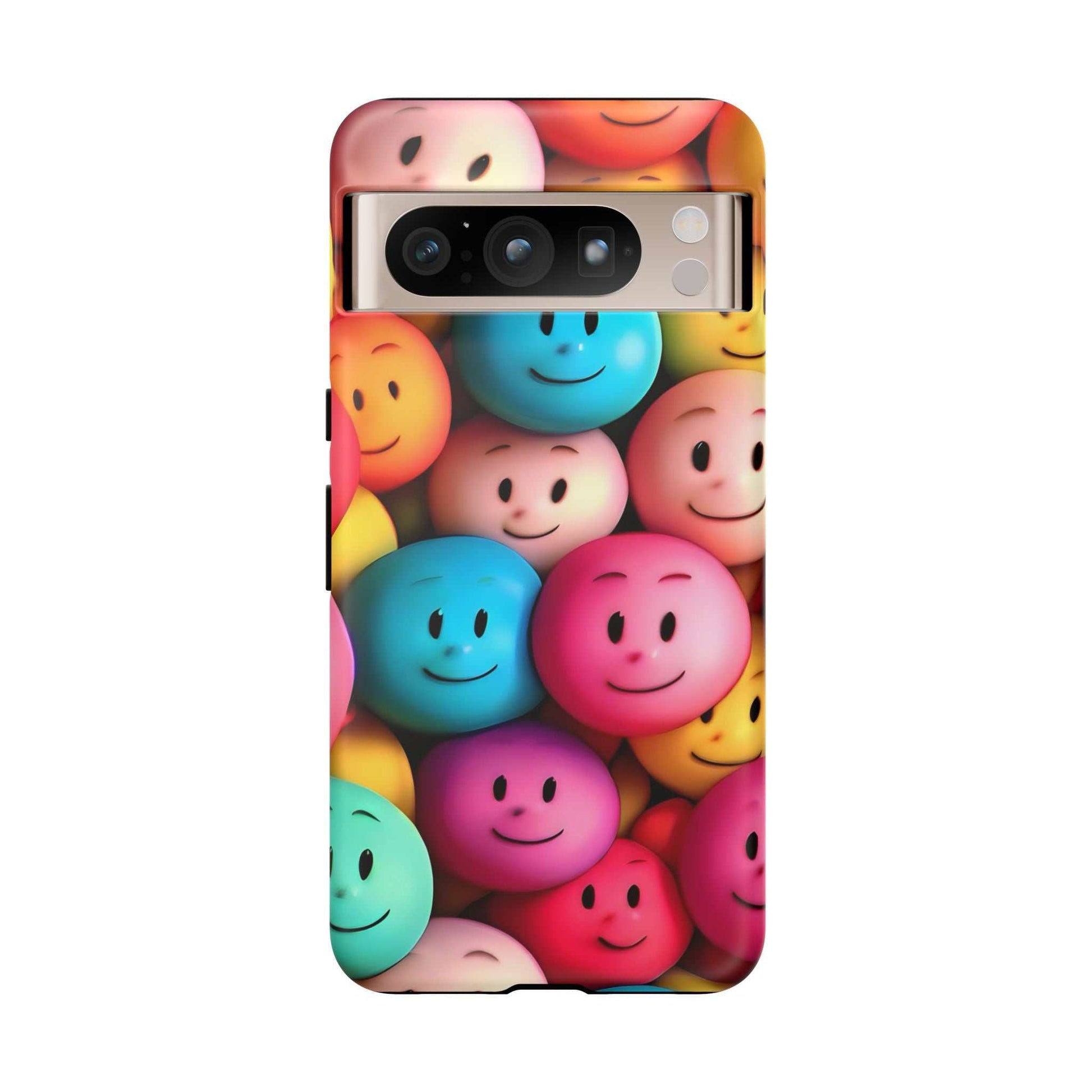 Fun Smiley Faces Google Pixel Phone Case designed by littlebitz