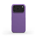 Purple slim iPhone case with glossy finish, lightweight, and protective minimalist design