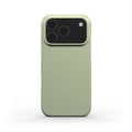 Sage green slim iPhone case with glossy finish and slim, lightweight design for everyday protection